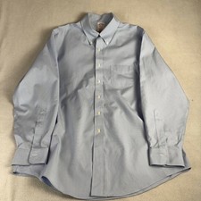 Brooks Brothers Madison Shirt Mens 16.5 35 Blue Supima Cotton