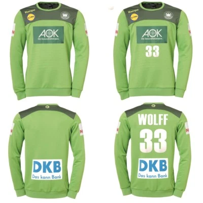 Kempa DHB Torwarttrikot Deutscher Handballbund WM 2019 grün auch mit Wolff 33