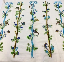 Vintage Genuine FIORIO Milano SCRAF exclusive for Sacks 5th Ave Birds Botanical