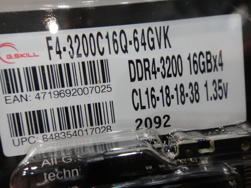 G.SKILL Ripjaws V Series 64GB (4 x 16GB) 288-Pin PC RAM DDR4 3200 PC4 25600 - Photo 6/6