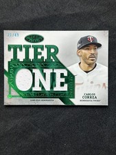 2024 Topps Tier One Carlos Correa 21/49 Die Cut Relics Green T1rd-cc Twins