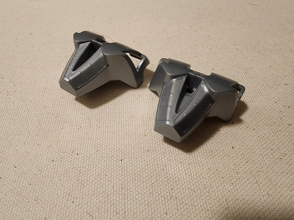2x LEGO Bionicle Chest Armor Toa Nuva Silver Breastplate Parts Lot