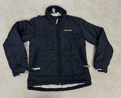 Cloudvell Jacket Woman Small Black Down Puffer Coat Full Zip Nylon Ladies