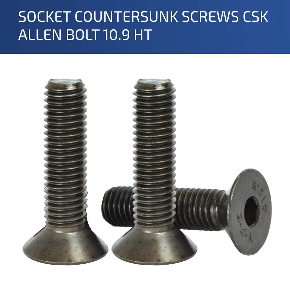 FIXINFASTENERS M3 M4 M5 M6 COUNTERSUNK BOLTS ALLEN KEY BOLT SOCKET SCREWS A2 STAINLESS DIN 7991