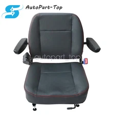 Universal Tractor Forklift Mower Seat W/ Armrest & Safety Belt For Most Model