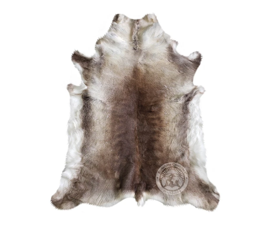 Сероватый ковер из натуральной оленьей кожи - размер 3x5' - Изображение 4 из 4