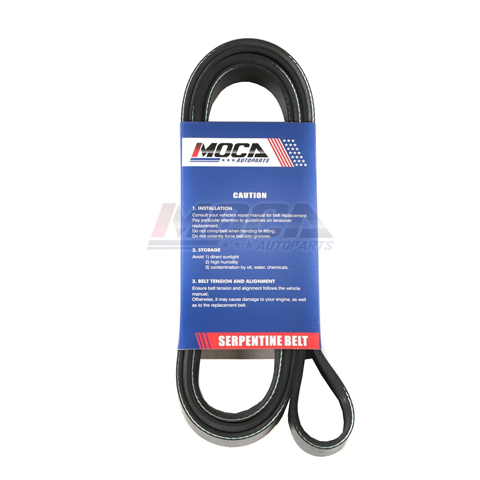 Cinturón Serpentine 6PK2125 para Benz C43 AMG E400 SL450 Kia Sportage Hyundai Sonata Foto 3 de 4