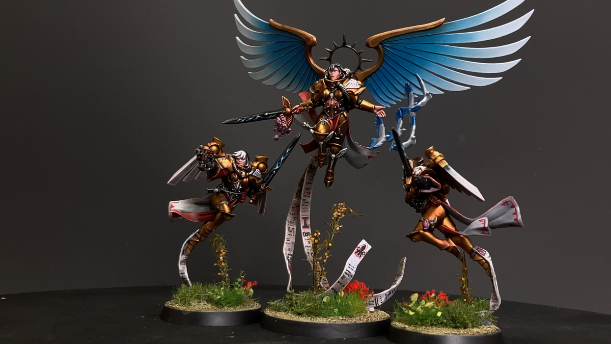 Warhammer 40K Celestine Living Saint Painted - Wings of Faith w