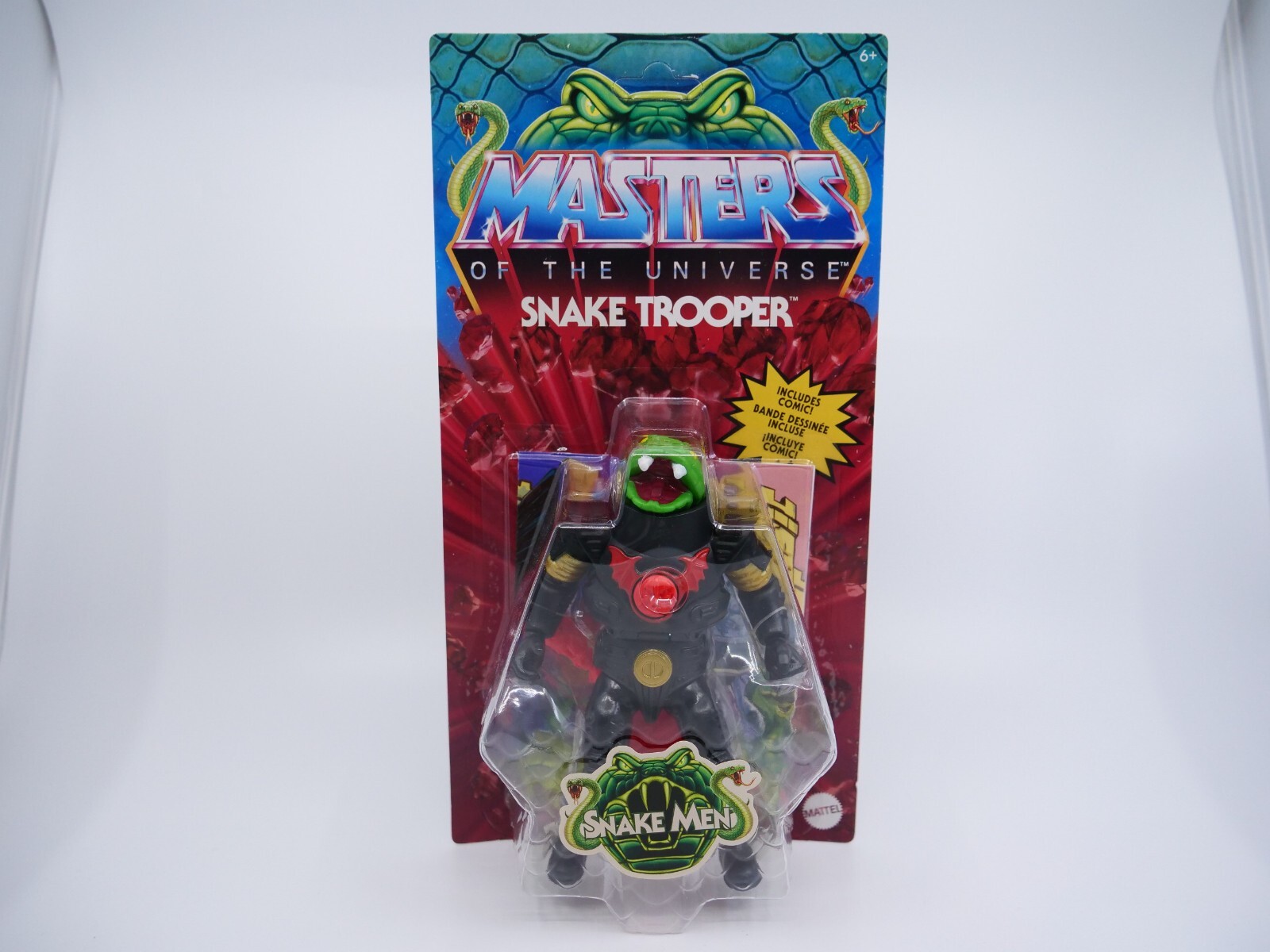 Figurine MOTU Mattel Snake Trooper sur votre bureau pour une déco geek rétro
