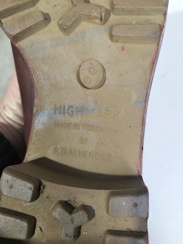 Military Broad Arrow Marked Leather Boots Highmark Allender Size 8 Australian AF - Picture 8 of 9