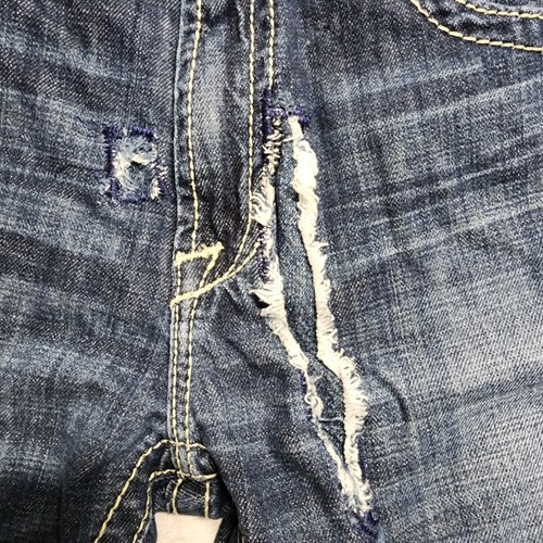 Ariat Men's Jeans 30x35 Blue Distressed Relaxed Fit Straight Leg Western Denim - Picture 7 of 13