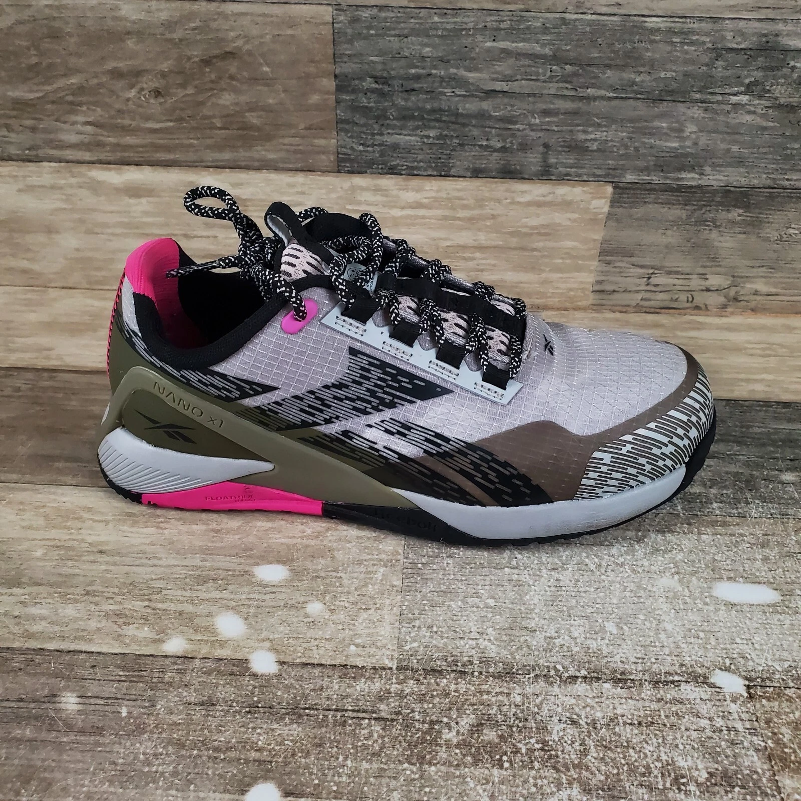 Scarpa da lavoro Reebok Nano X1 Adventure donna taglia 8 M grigia punta di sicurezza running sneaker