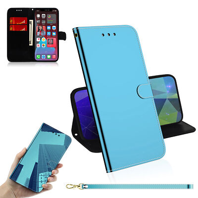 Blue Bling Wallet Phone Case For Xiaomi Redmi POCO Nokia Oneplus Motorola 1+