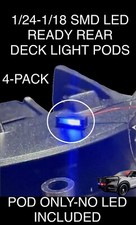 1/24 1/18 MODEL POLICE CAR REAR DECK PODS SMD LED-READY 4 PACK 2 PAIR FIRE EMS