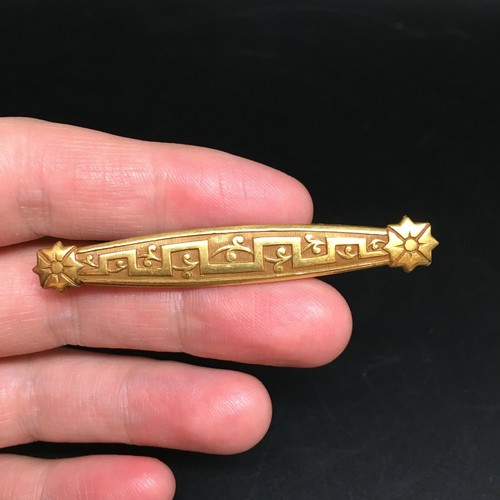 Group of Four Antique Gold Fill Bar Pins Victorian - Picture 4 of 9