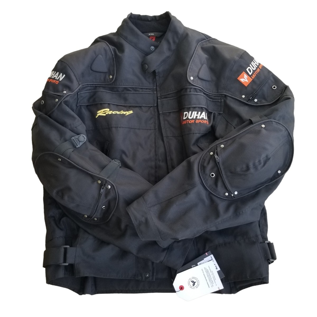 Duhan Motor Sports Motorcycle Racing Jacket XXL Black Armor