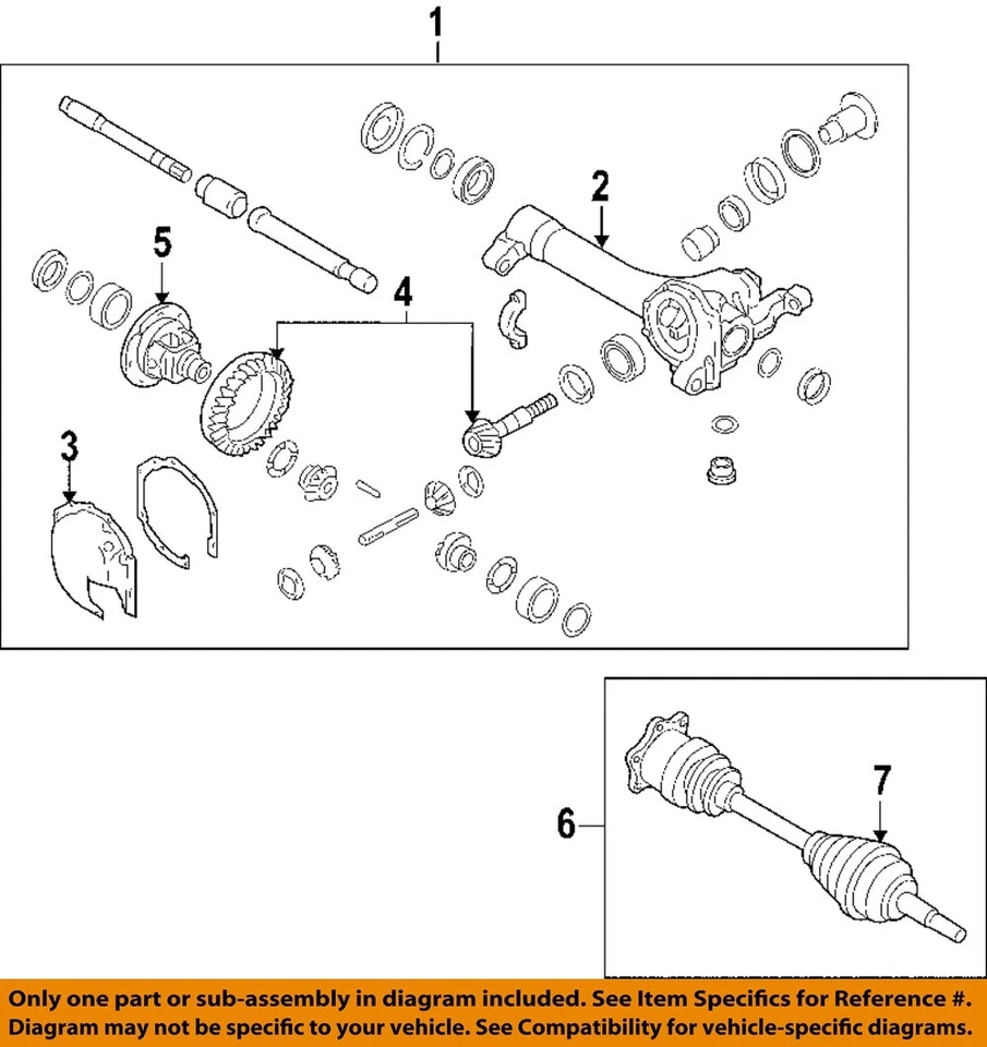 Used Differential Carrier Assembly fits: 2015 Nissan Frontier Front Axle 6 cylin Foto 3 de 4