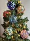 Handmade, Hand Blown, Murano Glass Christmas Ornament from Italy - Holiday Decor