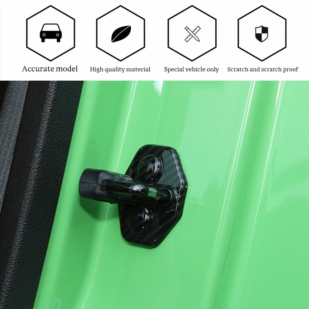 2X Door Lock Cover Protector Trim Cap for For Ford Mustang 200913