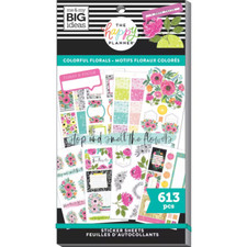 613 pc COLORFUL FLORALS Me My Big Ideas 365 The Happy Planner Stickers