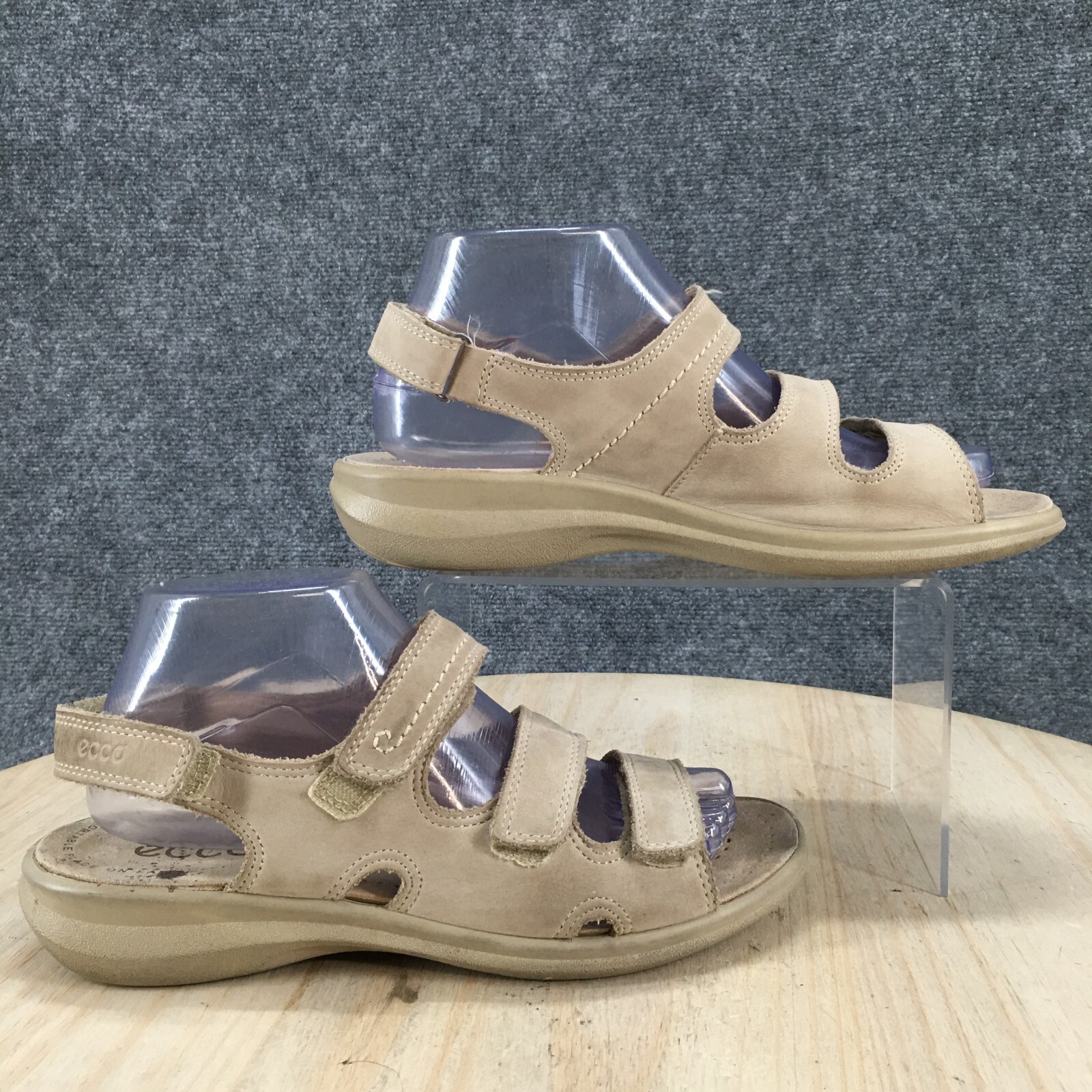 Ecco Sandals Womens 39 Light Shock Point Comfort Open… Gem