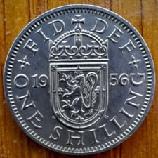 1956 Scottish Shilling - Queen Elizabeth II - Great condition