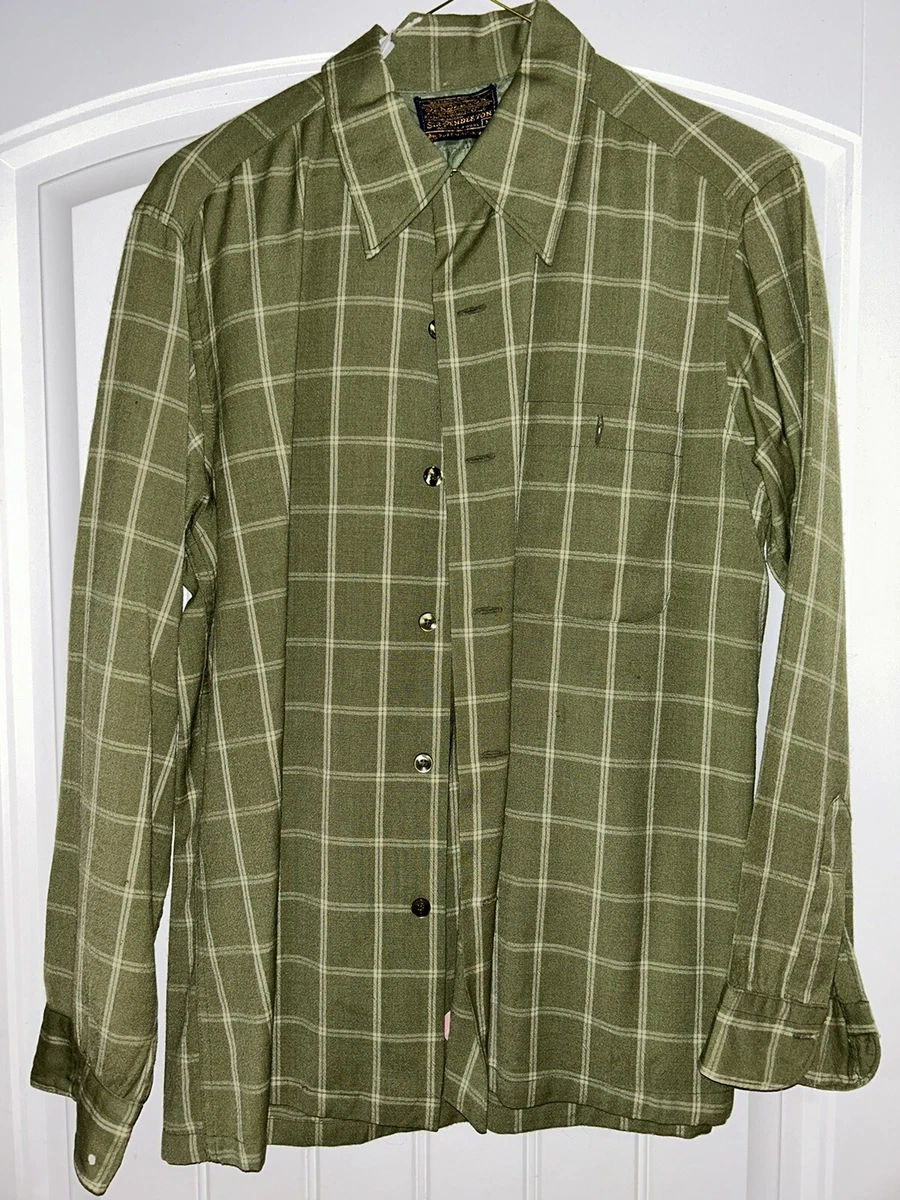 Vintage Pendleton LS Shirt Pure Virgin Wool Men's Medium AS IS