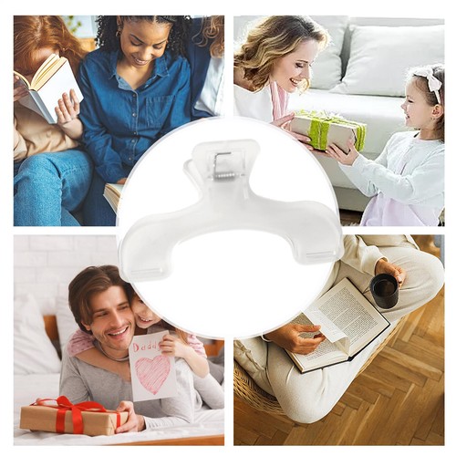2pcs Book Clip Page Holder Reading Book Marker Clip Transparent Bookmark Holder - Picture 12 of 12