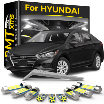 LED Interior Light Bulbs For Hyundai Accent Elantra Sonata Tucson Santa Fe i30