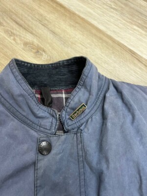 Barbour Vintage A225 Westmorland Waxed Gilet Wax Jacket Navy Size
