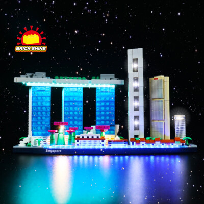 Brick Shine Light kit for Lego Architecture Singapore 21057