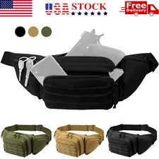 Concealed Carry Fanny Pack Holster Tactical Pistol Waist Pack Bag Gun Holster