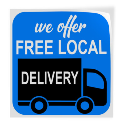 Industrial Decals Square Vinyl Stickers Free Local Delivery Sign Property