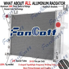 3-Row Aluminum Radiator For Dodge Durango/ Dakota 3.7L/5.9L V6 V8 Gas 2002-2004