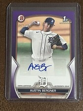 2023 Bowman 1st Prospect Autographs Purple #PPA-AB Austin Bergner Tigers /250
