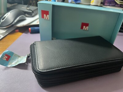 Mundi Genuine Black Leather Wallet Lot's Of Storage And Accessories | eBay