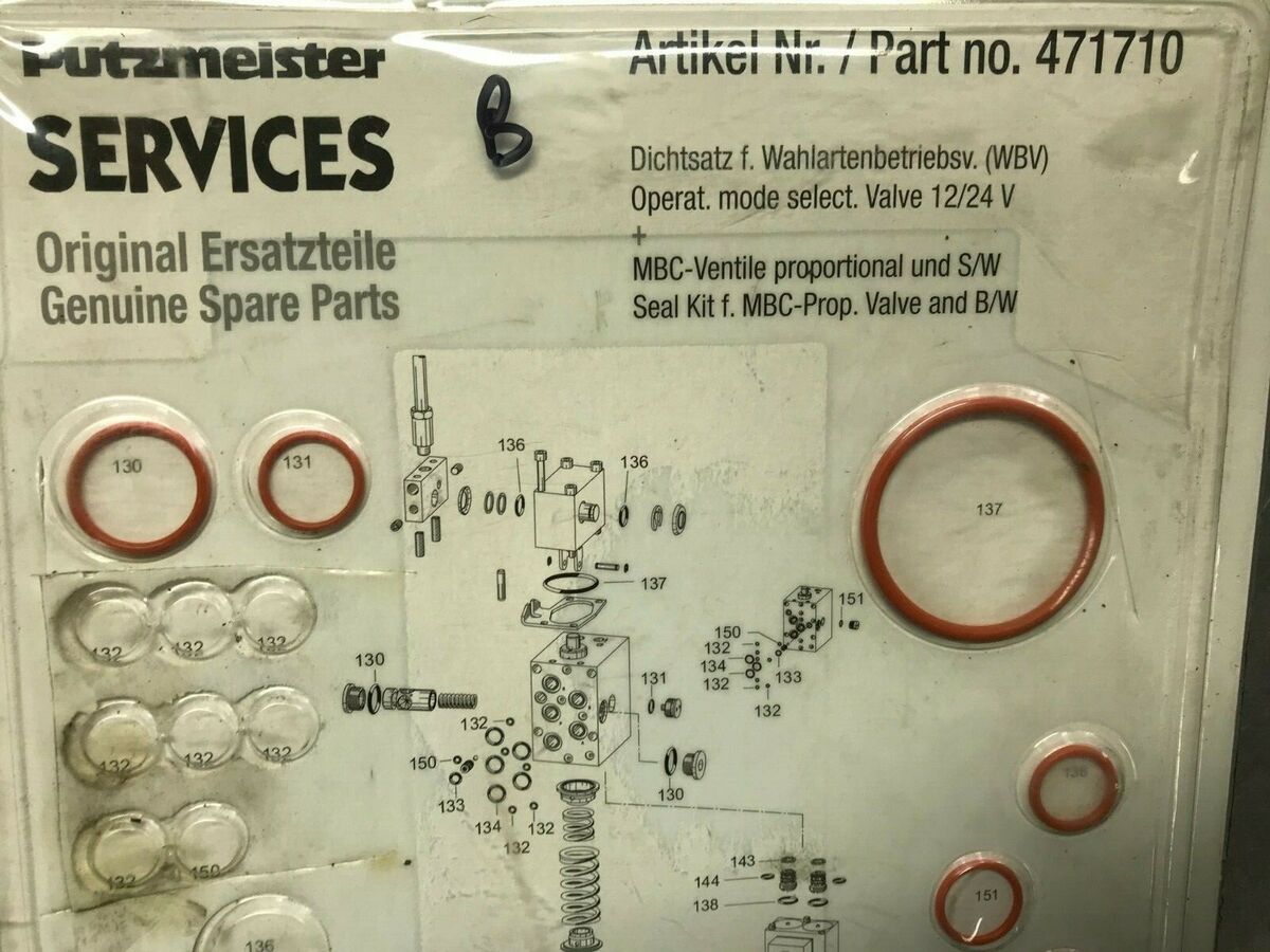 471710 Putzmeister **PARTIAL** HV BOOM O RING KIT – TRM.1228 471710 Putzmeister **PARTIAL** HV BOOM O RING KIT – TRM.1228