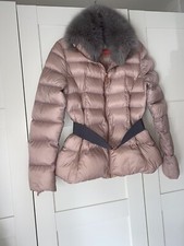 Ted Baker Junnie Pink Quilted Down Padded Jacket Coat Faux Fur Collar 3 12
