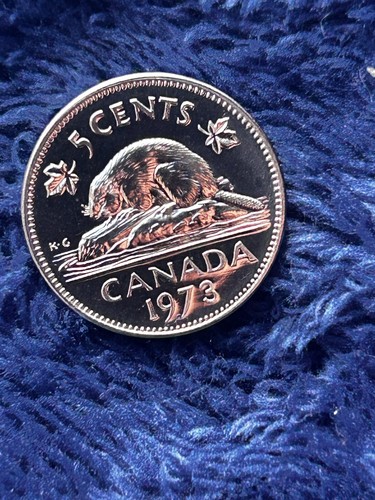 1973 Canada 5 cents Proof  coin ref N 22 - Picture 1 of 3