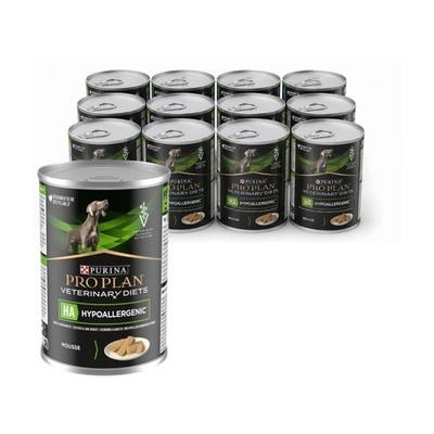 Purina PRO PLAN Veterinary Diets HA Hypoallergenic Hundefutter 12x400g Omega-3