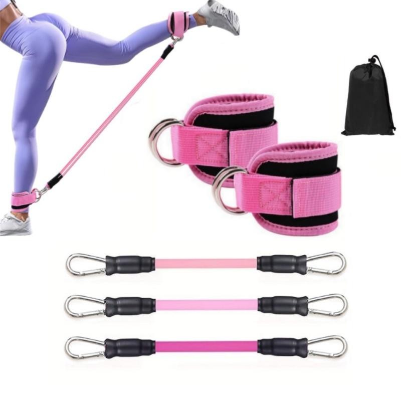 Ankle Resistance Bands with Cuffs for Glutes Workout Equipment for Home Gym