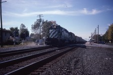 Original Slide Conrail Utm-175 Led By Bn 7261 At Waterloo In In October 1996