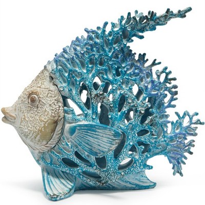 Hodao Sea Coral Fish Figurines Decoration Summer Beach Coastal Decor Coral Re...