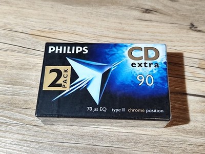 Philips CD extra 90 Chrome Position IEC II / TYPE II Leerkassetten 2er Pack