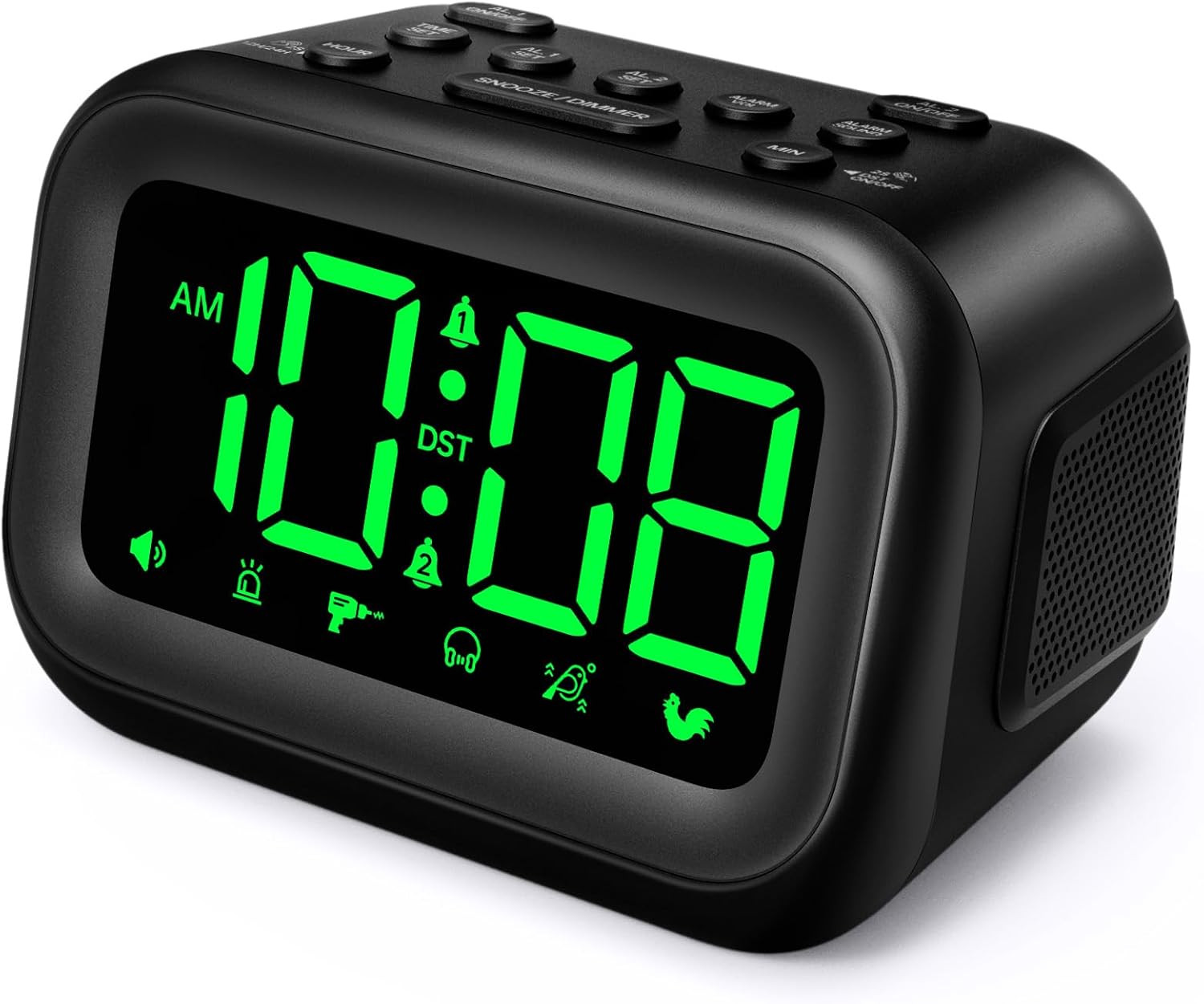 : 115db Dual Alarms And 6 Unique Alarm Sounds For Heavy Sl