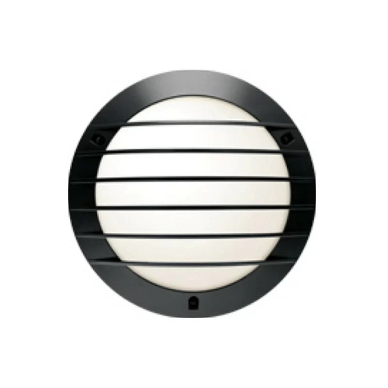 Sarlam 644706 Hublot CHARTRES Alu Noir Luminaire Extérieur Étanche avec Grille T1
