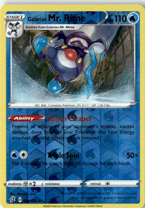 Galarian Mr. Rime Reverse Holo Rare SWSH02: Rebel Clash 038/192 NM