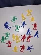 Lot of Plastic Cowboy Western Toy Figures, Assorted Colors, Ages 4-11
