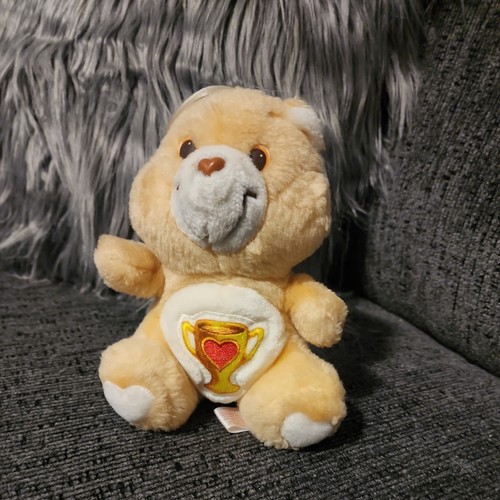 Kenner 1985 Mini Champ Bear Care Bear Brown Trophy 6 inch Plush Vintage Rare