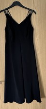COAST black evening dress with diamonte straps Size 8 NEW with tag